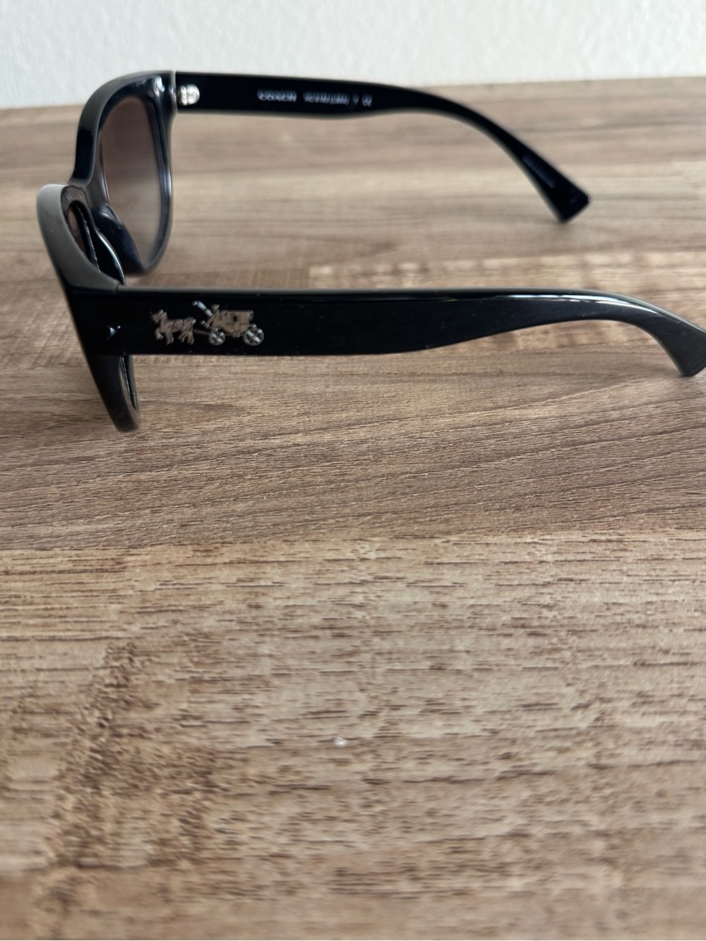 Coach Black Sunglasses with Silver Coach Carriage Accent